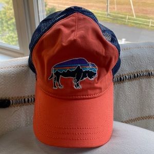 Patagonia Orange and Blue Trucker Hat